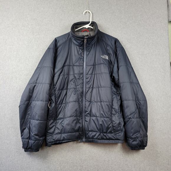 The North Face Black LS Insulated Zip Up Puffer Jacket Men's Medium - Picture 1 of 14